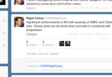 Casey na Twitteru ocijenio značajnim postignuće PSBiH