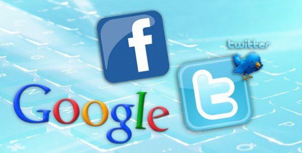 google twitter facebook