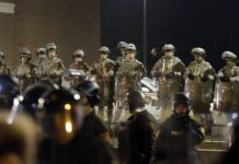 Protesti širom SAD, Nacionalna garda u Fergusonu