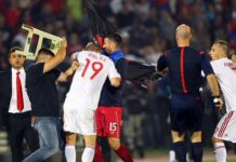 Tri boda Albaniji sa prekinutog meča sa Srbijom u Beogradu