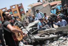 Palestinci na ruševinama stambene zgrade pjevali u znak protivljenja Eurosongu