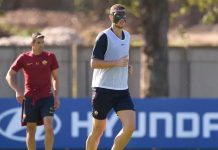 Pripreme za Sampdoriju: Džeko trenirao sa zaštitnom maskom