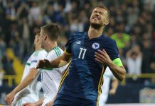 Edin Džeko ima problem sa desnim koljenom