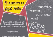 Studio Teatar objavljuje javni poziv za mlade glumice i glumce iz Busovače, Travnika, Donjeg Vakufa i Vareša