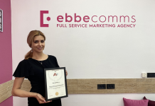Marketing agencija EBBE COMMS dobitnik certifikata bonitetne izvrsnosti Ema Alagić