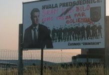 Sporno tko je postavio plakat podrške hrvatskom predsjedniku u Tomislavgradu