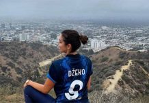 Novi grad, stara navika: Džeko zabio za Inter, a ovako je to sve ispratila supruga Amra