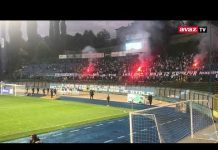 Igrači pjevaju s navijačima na kraju utakmice