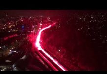 Navijači Željezničara napravili spektakularnu bakljadu duž željezničke pruge