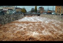 Nabujala Miljacka prijeti da se izlije iz korita, ugroženi mostovi