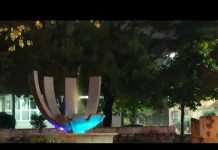 Spomenik ilegalcu na Bulevaru u Mostaru osvijetljen kao diskoteka