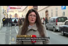 Protest protiv COVID potvrda i mjera ispred Vlade Hrvatske