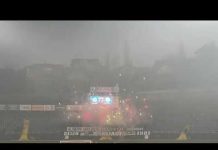 Navijači Željezničara priredili lijep dekor na južnoj tribini Grbavice