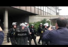 Protest rudara ispred Vlade FBiH – Izlazak Nermina Dzindića