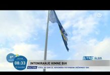Brdo Hum – Intoniranje himne BiH i podizanje zastave 25.11.2021.