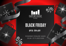 Black Friday u Importanne centru – Popusti i do 70%