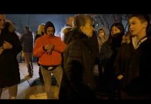 Mirno okupljanje roditelja i učenika na mjestu pogibije učenika O.Š. Aleksa Šantić u Sarajevu