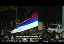 I ministri na protestima protiv manjinske vlade u Podgorici