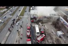 Veliki požar na autobuskoj stanici u Sarajevu