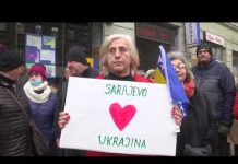 Protesti ispred Vječne vatre u Sarajvum 01. 03. 2022.