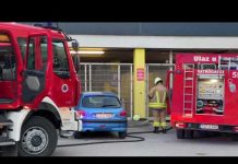 Gori automobil u garaži Mercatora na Alipašinom Polju