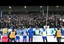 Veliko slavlje igrača i navijača Željezničara nakon pobjede nad Veležom