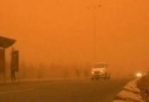 Pješčana oluja u Iraku: Oblak narandžaste prašine prekrio Bagdad