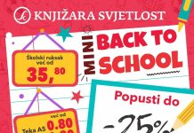 U knjižarama Svjetlost „MINI BACK TO SCHOOL“ uz 25 % popusta!