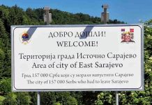 Uklonjena jedna od spornih tabli u Istočnom Sarajevu