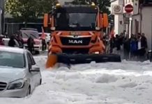 Nevrijeme u njemačkom gradu, ralice uklanjale led sa ulica (VIDEO)