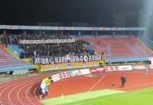 Navijači Borca: ‘Jer ko padne za Kosmet, taj nikada neće umrijeti’